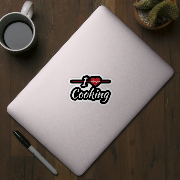 I Love Cooking Cute Red Heart by SAM DLS